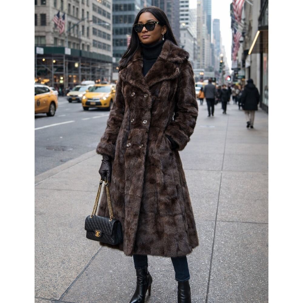Vintage Mink Fur Coat Blond Size M L Old Money Quiet Luxury Stroller Length
